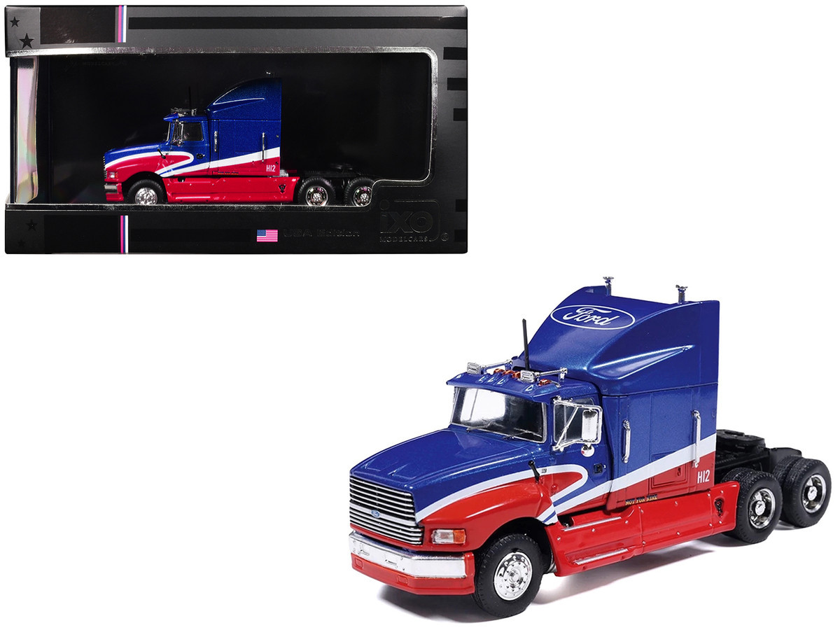 1/64 Ixo 1990 Ford Aeromax (Red & Blue) Diecast Car Model