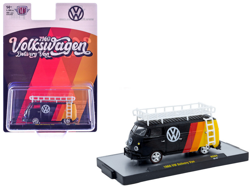 1/64 M2 Machines 1960 Volkswagen Delivery Van (Black) Diecast Car Model