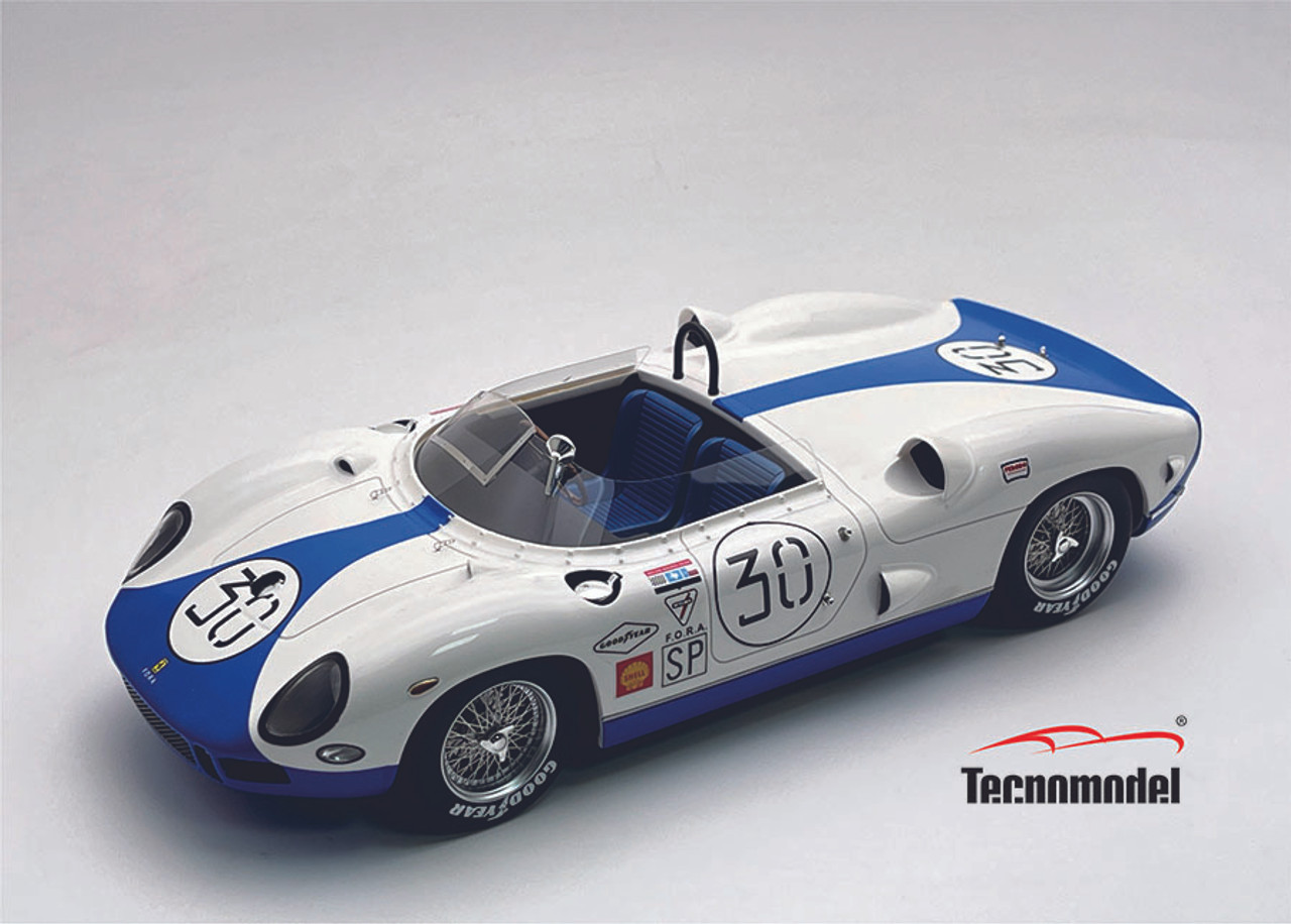 1/18 Tecnomodel Ferrari 330P Sebring 12h 1965 car #30 Mecom Racing Team Driver: P. Rodriuguez - G. Hill Limited Edition Car Model 1/18 Tecnomodel Ferrari 330P Sebring 12h 1965 car #30 Mecom Racing Team Driver: P. Rodriuguez - G. Hill Limited Edition Car Model