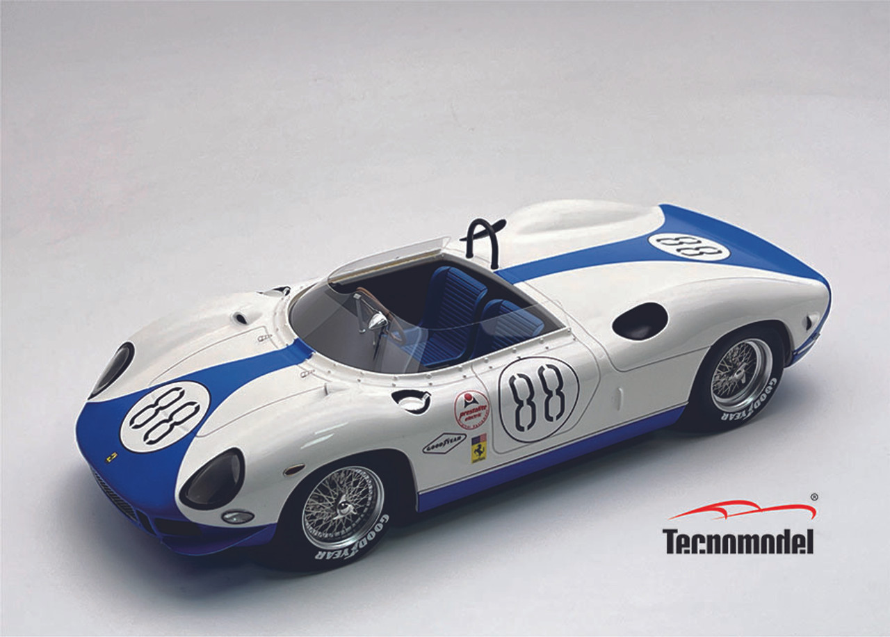 1/18 Tecnomodel Ferrari 330P Daytona 2000 km 1965 car #88 NART Driver: W. Hansgen - D. Piper Limited Edition Car Model