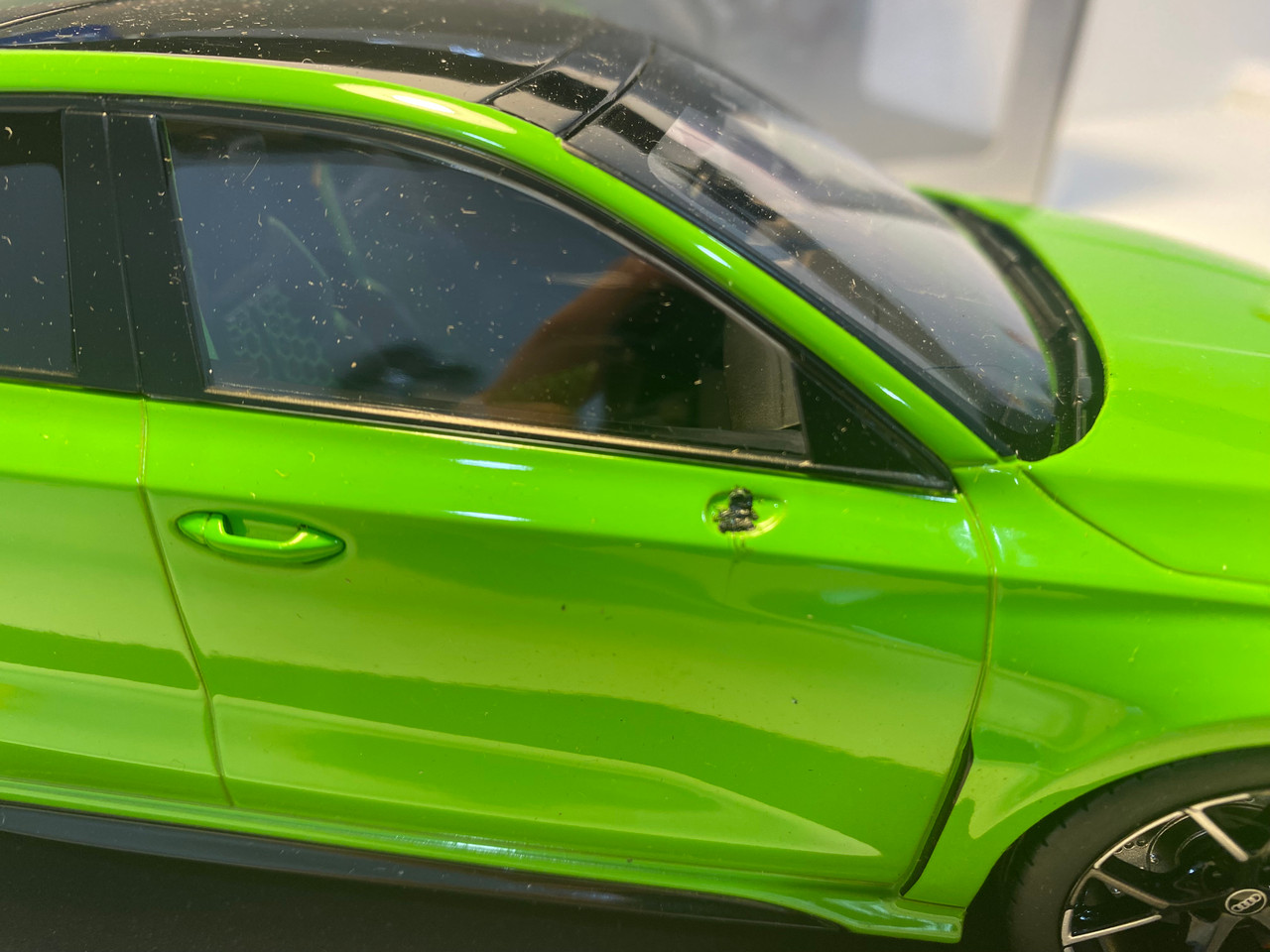 DAMAGED AS-IS 1/18 Ixo 2022 Audi RS3 (8Y) Limousine (Green) Car Model