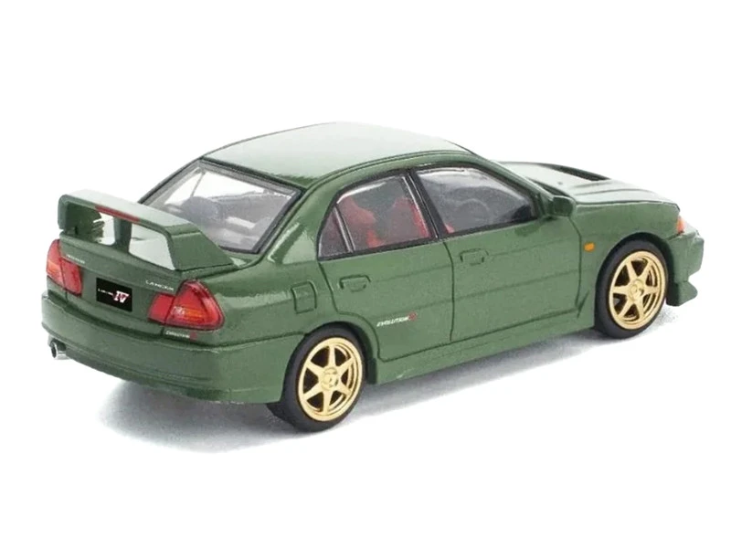 1/64 Poprace Mitsubishi Lancer Evolution IV (Green) Diecast Car Model