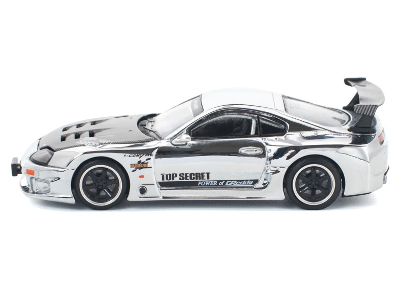 1/64 Poprace Toyota Top Secret GT300 Supra (Silver) Diecast Car