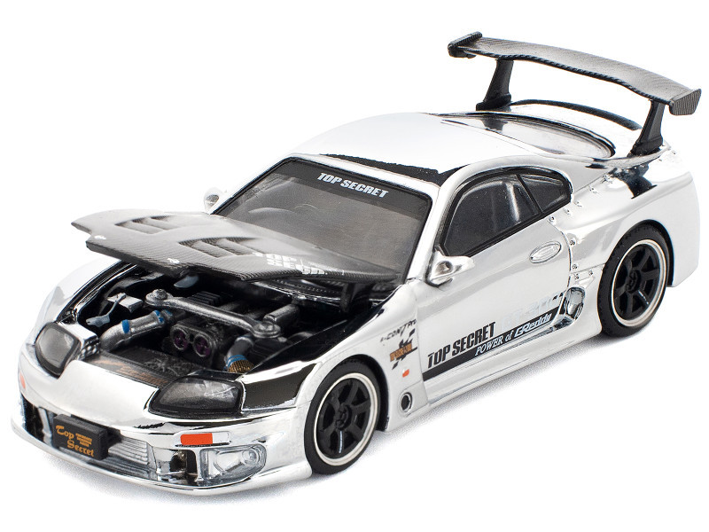 1/64 Poprace Toyota Top Secret GT300 Supra (Silver) Diecast Car