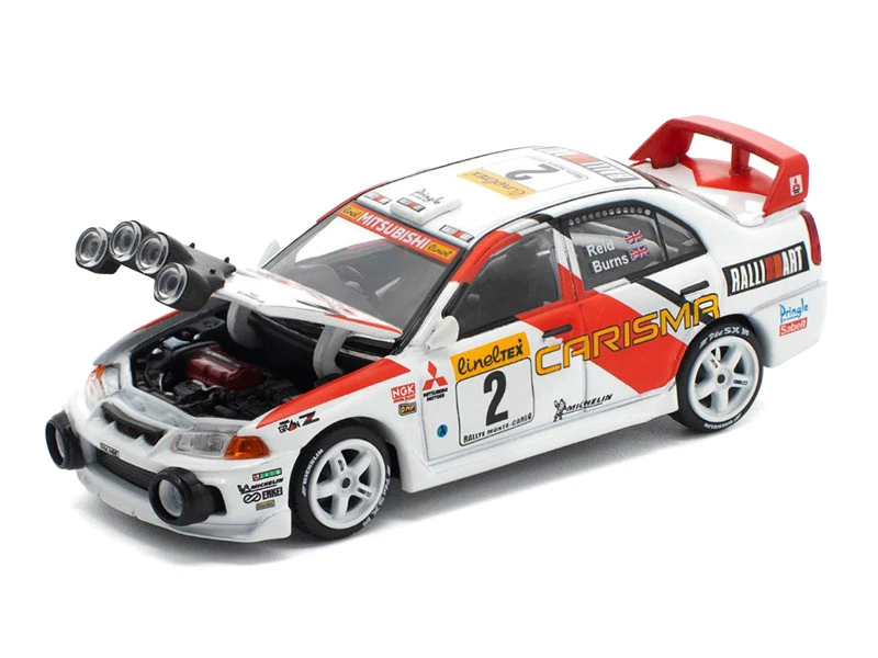 1/64 Poprace 1998 Mitsubishi Lancer Evolution IV Monte Carlo Rally Diecast Car Model