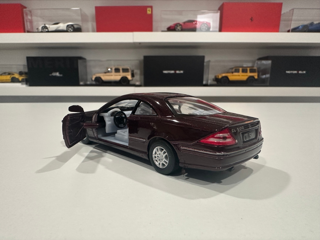 1/36 Kinsmart Mercedes-Benz CL500 (Maroon Dark Red) Diecast Car Model (new no retail box)