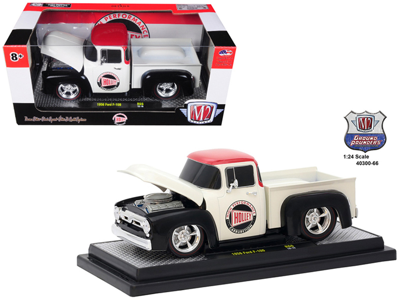 1956 Ford F-100 Pickup Truck "Holley" Limited Edition to 5,800 pieces Worldwide 1/24 Diecast Model Car by M2 Machines