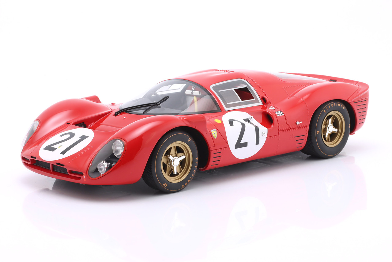 1/12 Werk83 1967 Ferrari 330 P4 #21 24h LeMans SpA Ferrari SEFAC Ludovico Scarfiotti, Mike Parkes Diecast Car Model 1/12 Werk83 1967 Ferrari 330 P4 #21 24h LeMans SpA Ferrari SEFAC Ludovico Scarfiotti, Mike Parkes Diecast Car Model