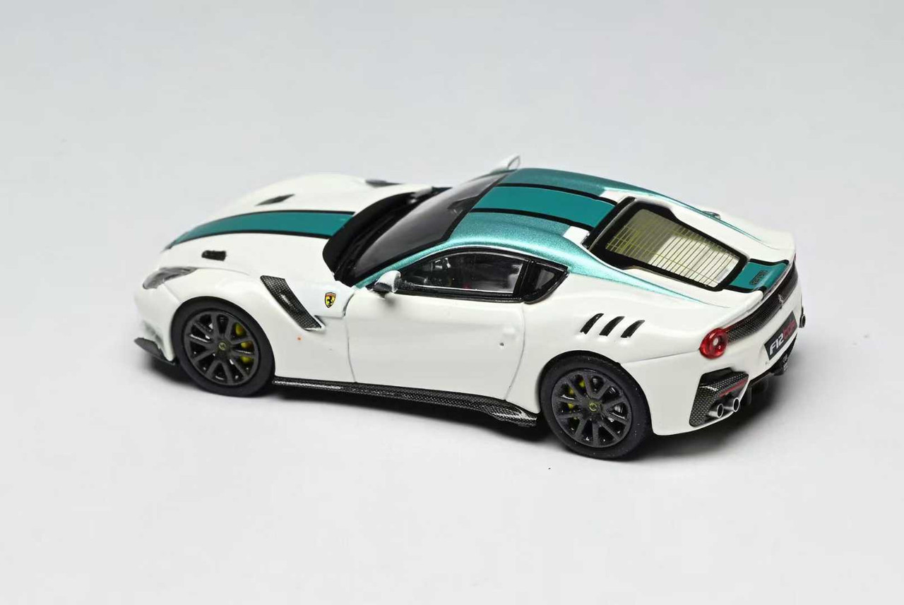 1/64 Stance Hunters Ferrari F12 TDF (Tailor Made Verde Scuro White with Green Top) Diecast Car Model