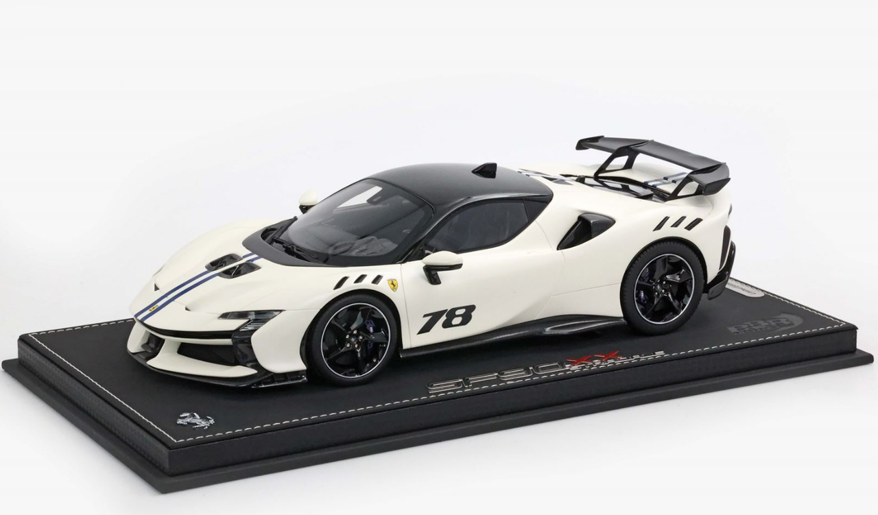 1/18 BBR Ferrari SF90 XX Stradale (Bianco Italia Matte White) Car Model Limited 15 Pieces