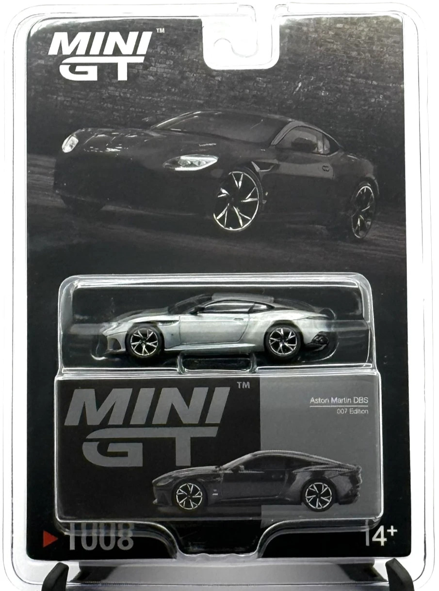 CHASE CAR 1/64 Mini GT Aston Martin DBS 007 Edition (Chrome Silver