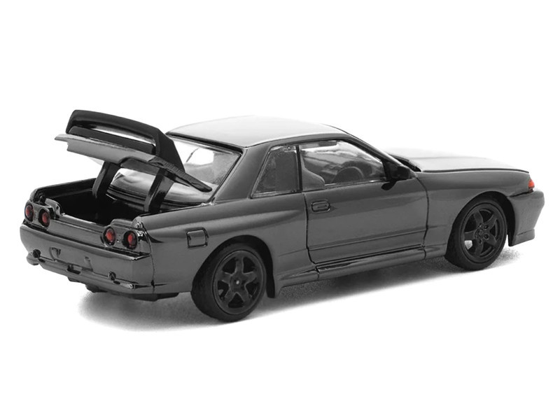 1/64 Poprace Nissan Skyline GT-R GTR R32 (Dark Chrome Black) Diecast Car Model