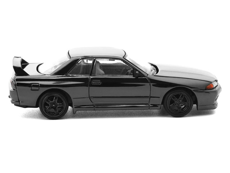 1/64 Poprace Nissan Skyline GT-R GTR R32 (Dark Chrome Black) Diecast Car Model