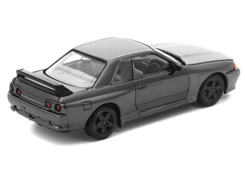 1/64 Poprace Nissan Skyline GT-R GTR R32 (Dark Chrome Black) Diecast Car Model