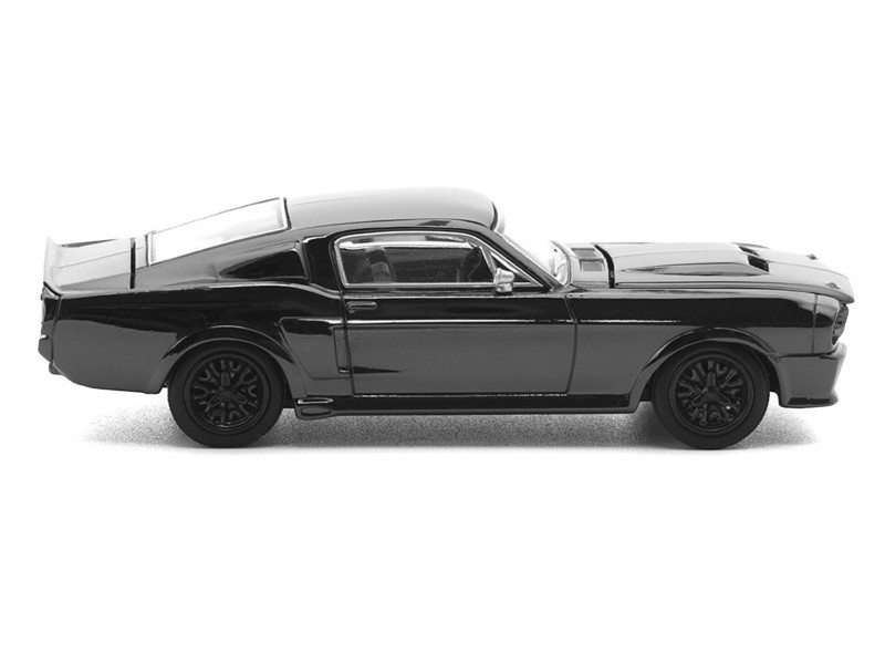 1/64 Poprace Ford Mustang Shelby GT500 (Dark Chrome Black) Diecast Car Model