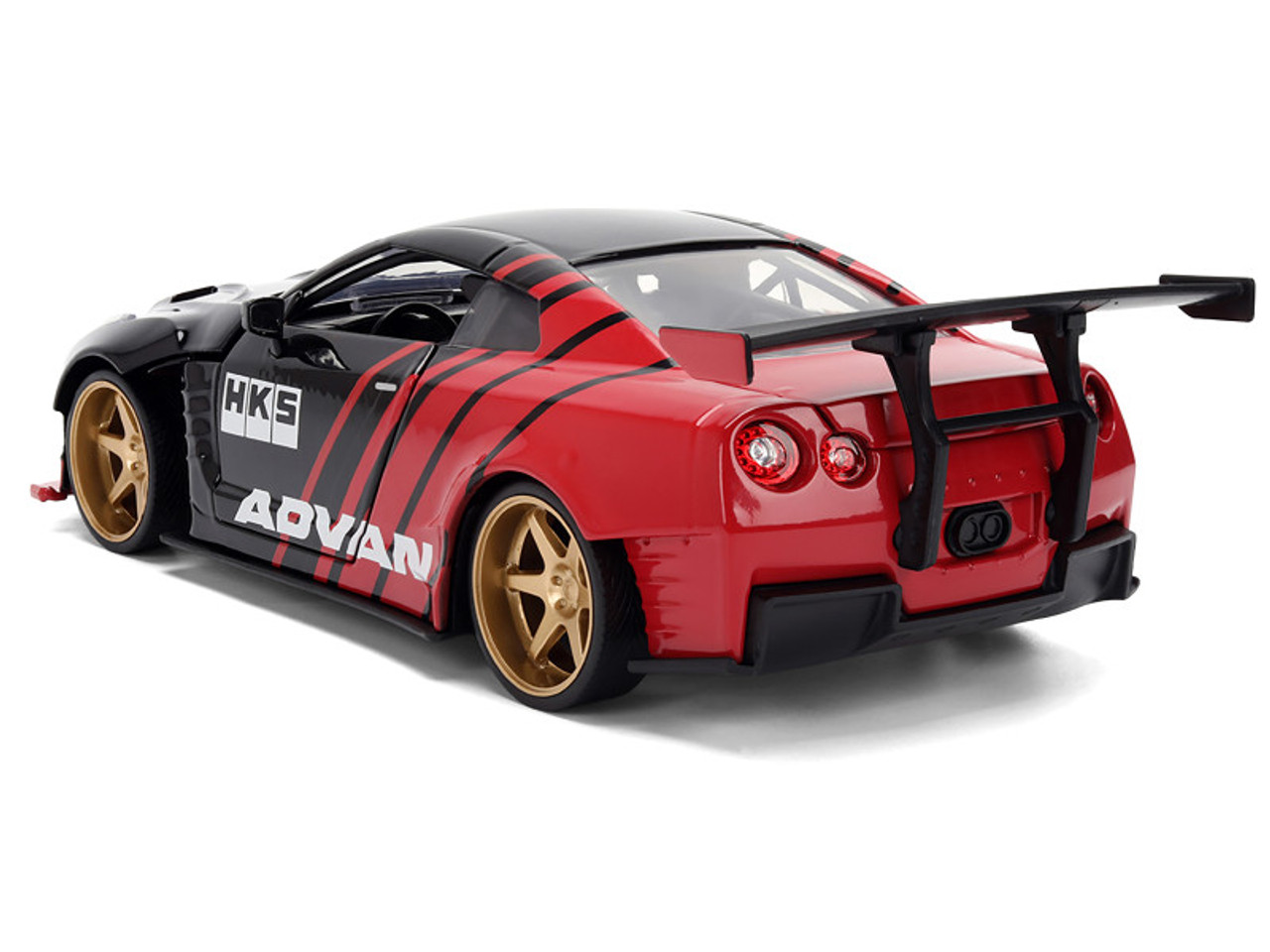 2009 Nissan GT-R (R35) Ben Sopra "Advan" Black and Red "JDM Tuners" Series 1/24 Diecast Model Car by Jada 2009 Nissan GT-R (R35) Ben Sopra "Advan" Black and Red "JDM Tuners" Series 1/24 Diecast Model Car by Jada