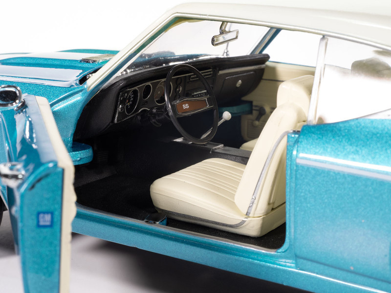 1969 Chevrolet Chevelle SS 396 Azure Turquoise Metallic with White