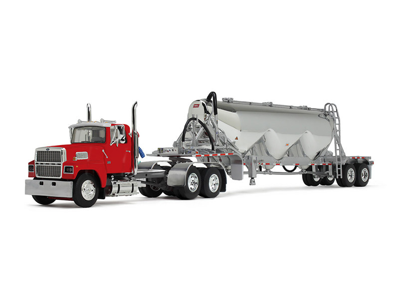 Ford LTL 9000 Day Cab with Heil Pneumatic Tank Trailer Heil Red 1