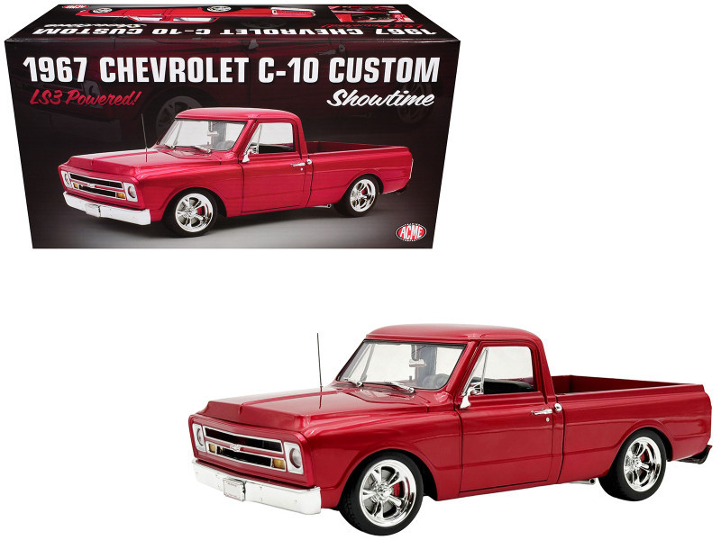 1/18 ACME 1967 Chevrolet C-10 Custom Showtime (Red) Diecast Car