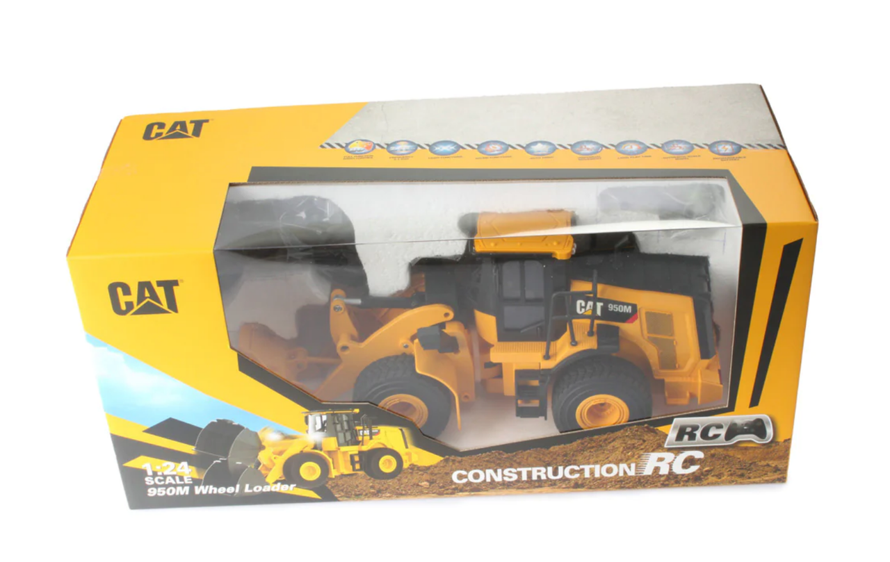 REMOTE NOT WORKING OPEN BOX AS-IS 1/24 Diecast Masters CAT RC Radio Control 950M Wheel Loader