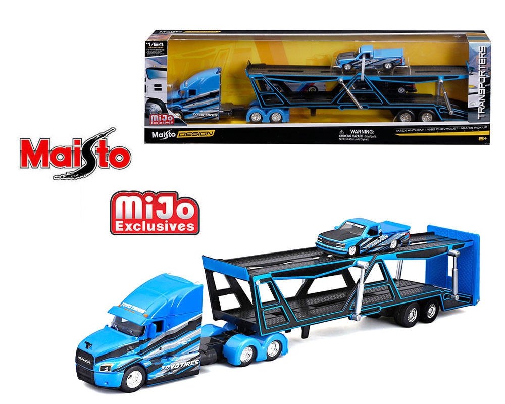 1/64 Maisto Mack Anthem & 1993 Chevrolet 454 SS Pick-Up Truck