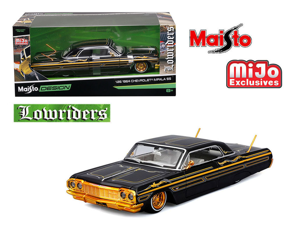 1/24 Maisto 1964 Chevrolet Impala SS Lowrider (Black) Diecast Car