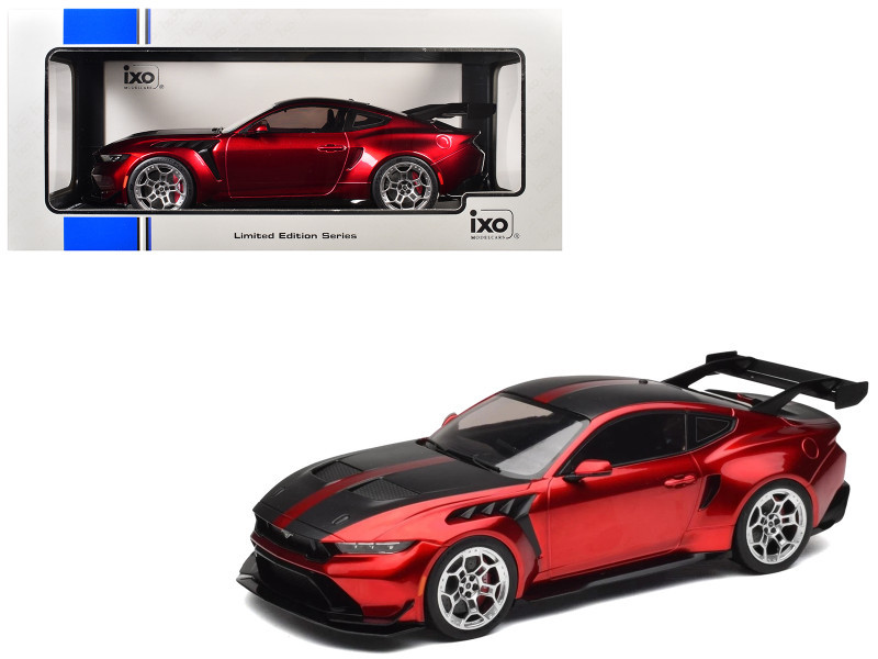 1/18 Ixo 2025 Ford Mustang GTD (Red & Black) Diecast Car Model