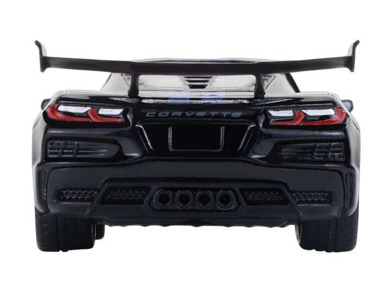 2025 Chevrolet Corvette C8 ZR1 Black with Blue Stripes with Raw
