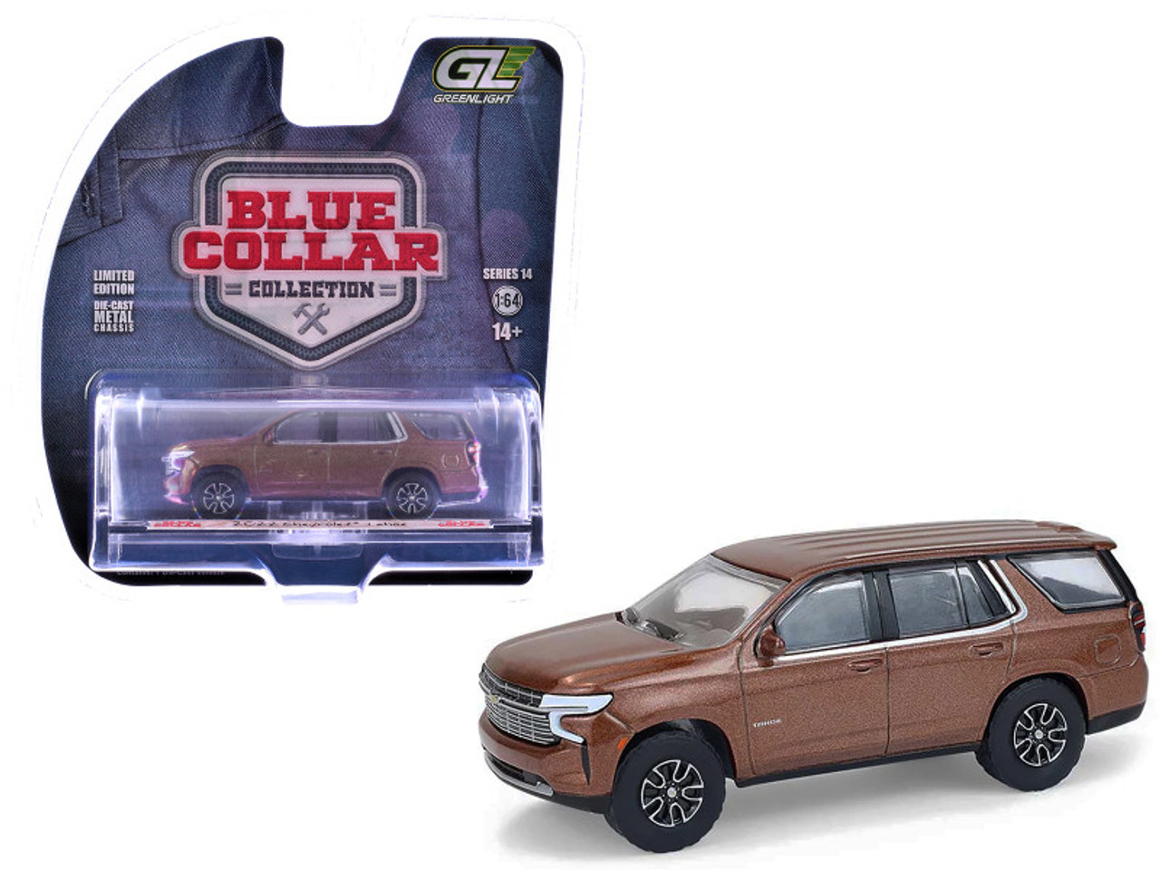 2022 Chevrolet Tahoe Auburn Metallic "Blue Collar Collection" Series 14 1/64 Diecast Model Car by Greenlight 2022 Chevrolet Tahoe Auburn Metallic "Blue Collar Collection" Series 14 1/64 Diecast Model Car by Greenlight