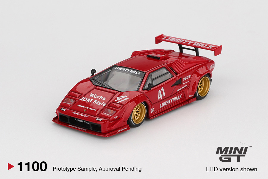 1/64 Mini GT Lamborghini Countach LB-WORKS #41 (Red) Diecast Car