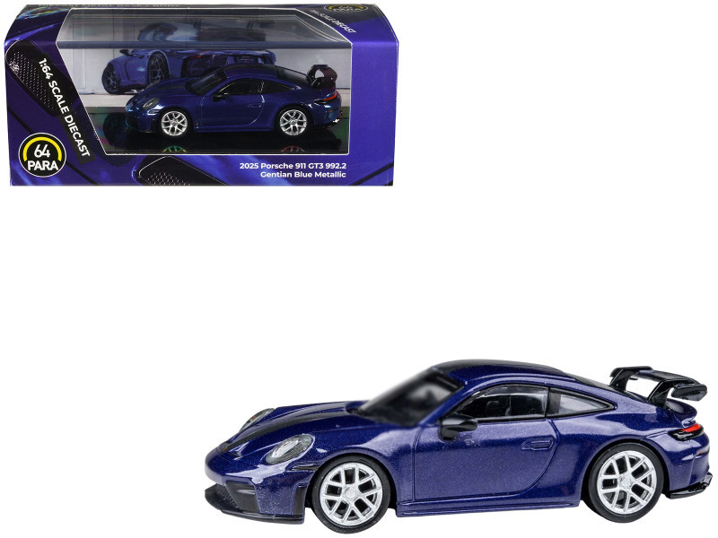 1/64 Paragon 2025 Porsche 911 GT3 (992.2) (Gentian Blue Metallic) Diecast Car Model