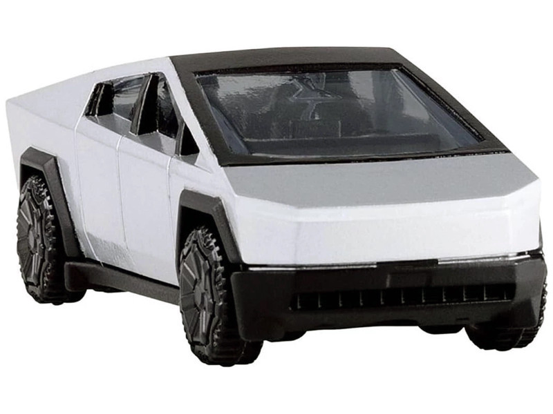 Tesla Cybertruck Pickup Truck Brushed Metal 1/75 Diecast Model Car