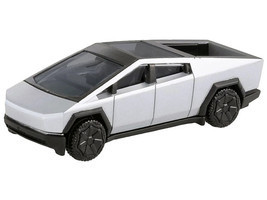 Tesla Cybertruck Pickup Truck Brushed Metal 1/75 Diecast Model Car