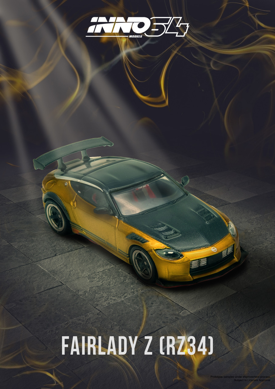 1/64 Inno Top Secret Nissan Fairlady Z (RZ34) (Gold & Green) Car