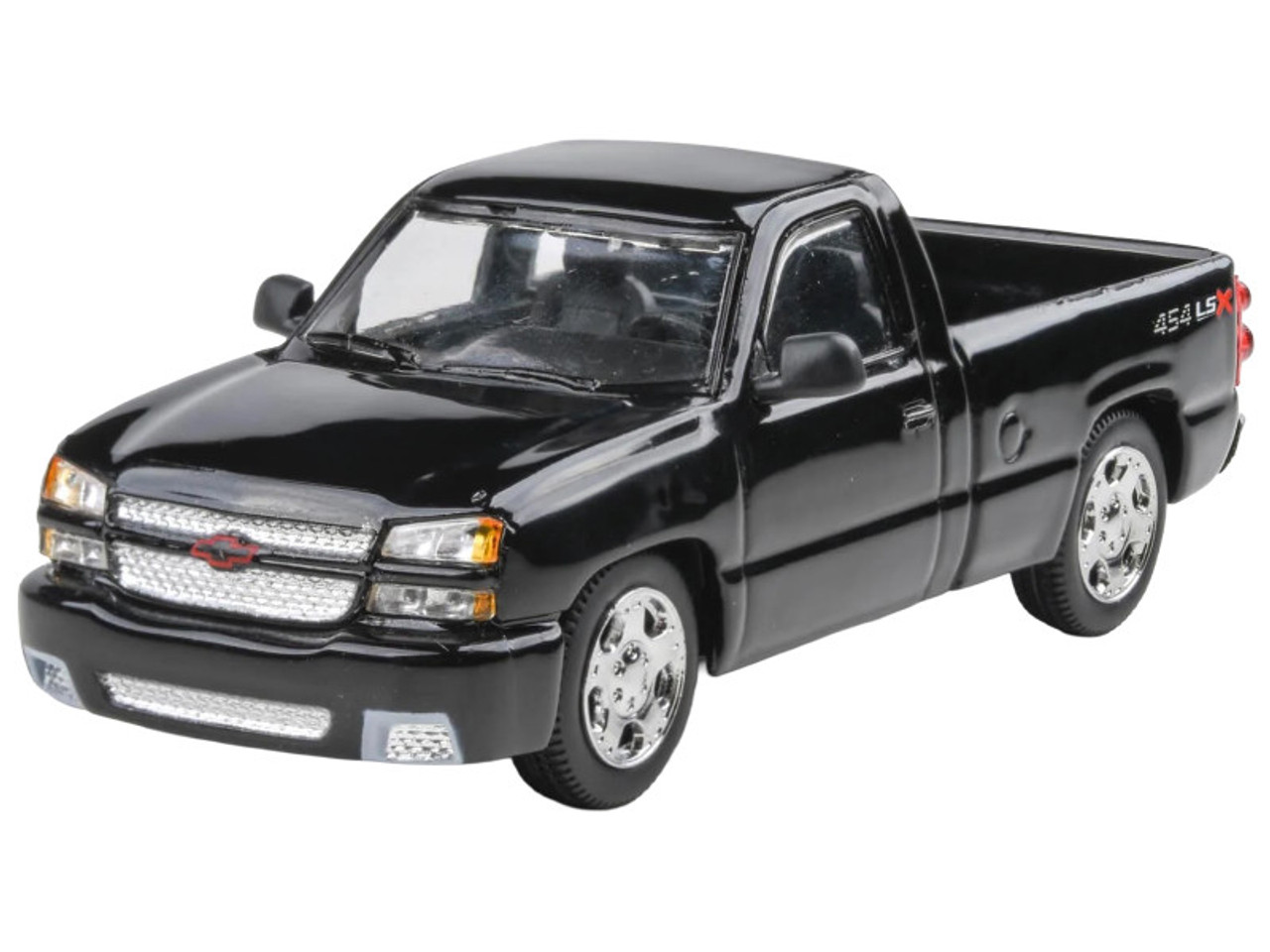 1/64 Paragon 2006 Chevrolet Silverado Single Cab (Onyx Black) Diecast Car Model