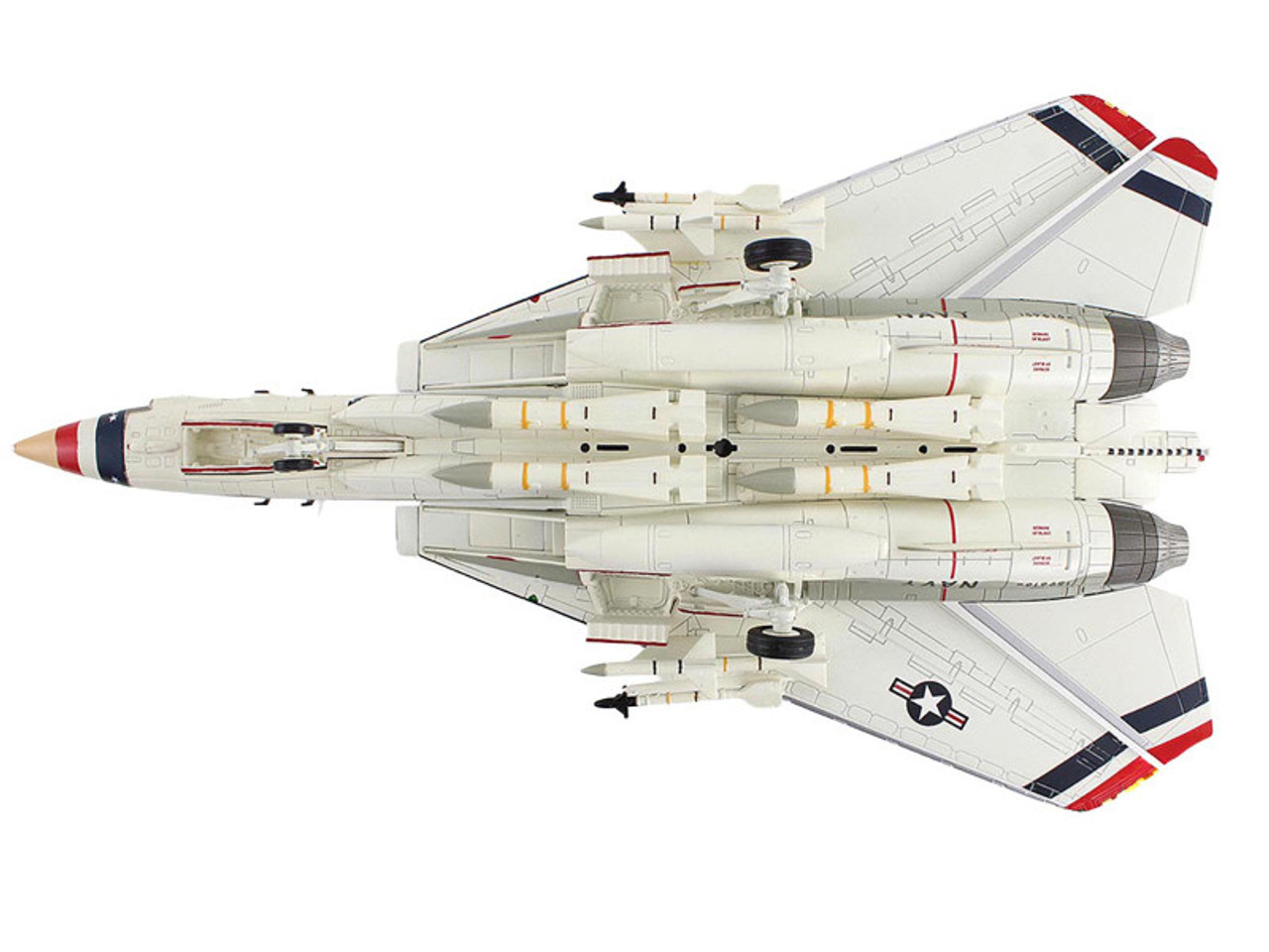 Grumman F-14A Tomcat Fighter Aircraft "Bicentennial Scheme VF-124" (1976) United States Navy "Air Power Series" 1/72 Diecast Model by Hobby Master