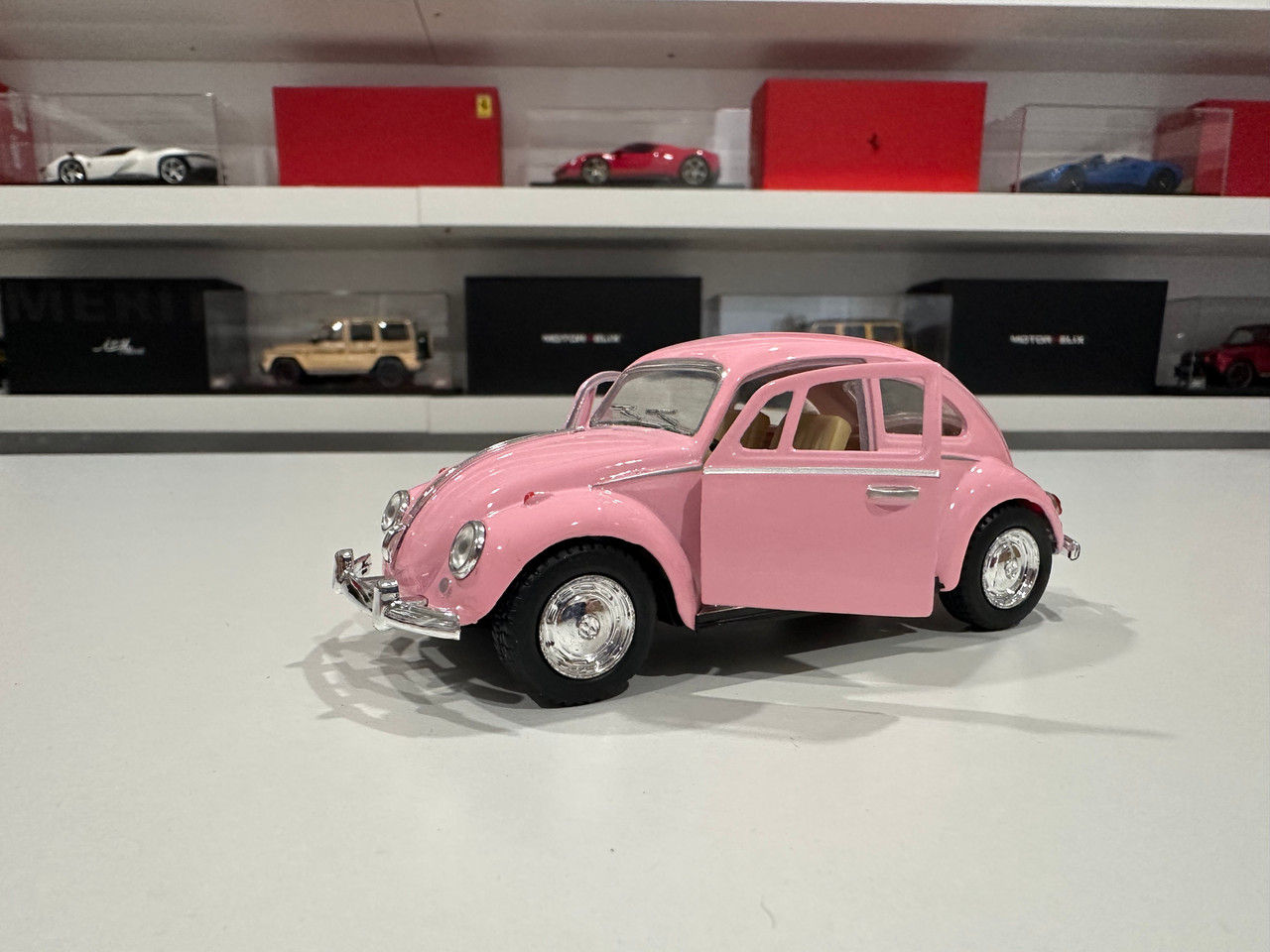 1/32 Kinsmart 1967 Volkswagen Beetle Pastel Solid Colors 5″ (Pink) Diecast Car Model (new no retail box)