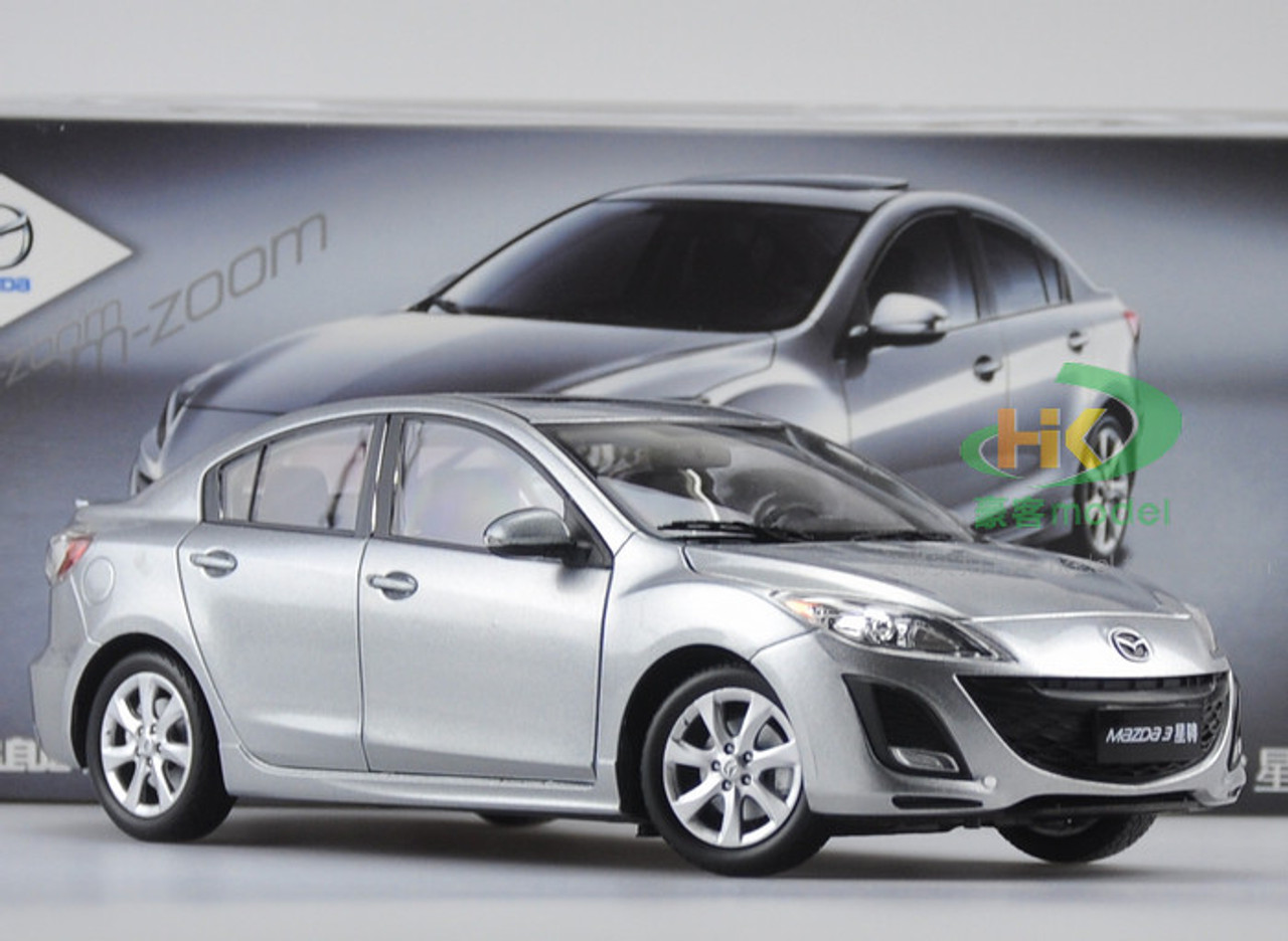 1/18 Dealer Edition 2nd Generation (BL; 2009–2013) Mazda 3 (Silver) Diecast Car Model