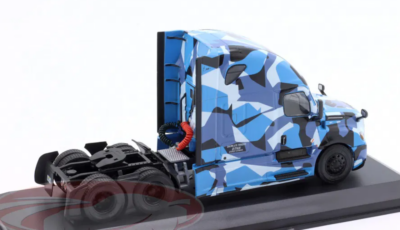 1/43 Hachette 2018 Freightliner Cascadia Truck (Blue Camouflage) Diecast Car Model