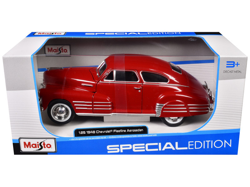1/24 Maisto 1948 Chevrolet Fleetline Aerosedan (Red) Diecast Car
