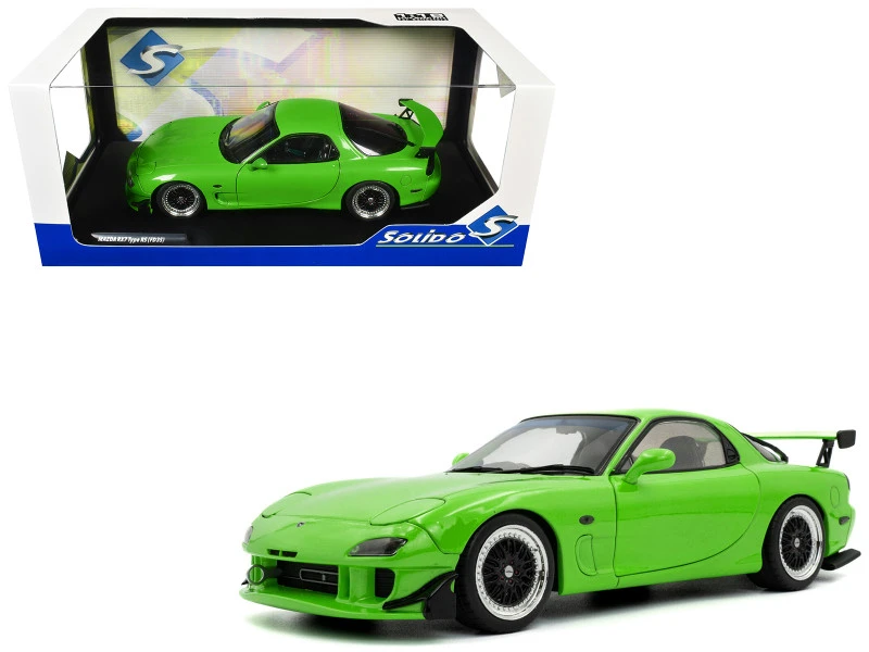 1/18 Solido 1999 Mazda RX7 RX-7 FD3RS (Neon Green) Diecast Car Model