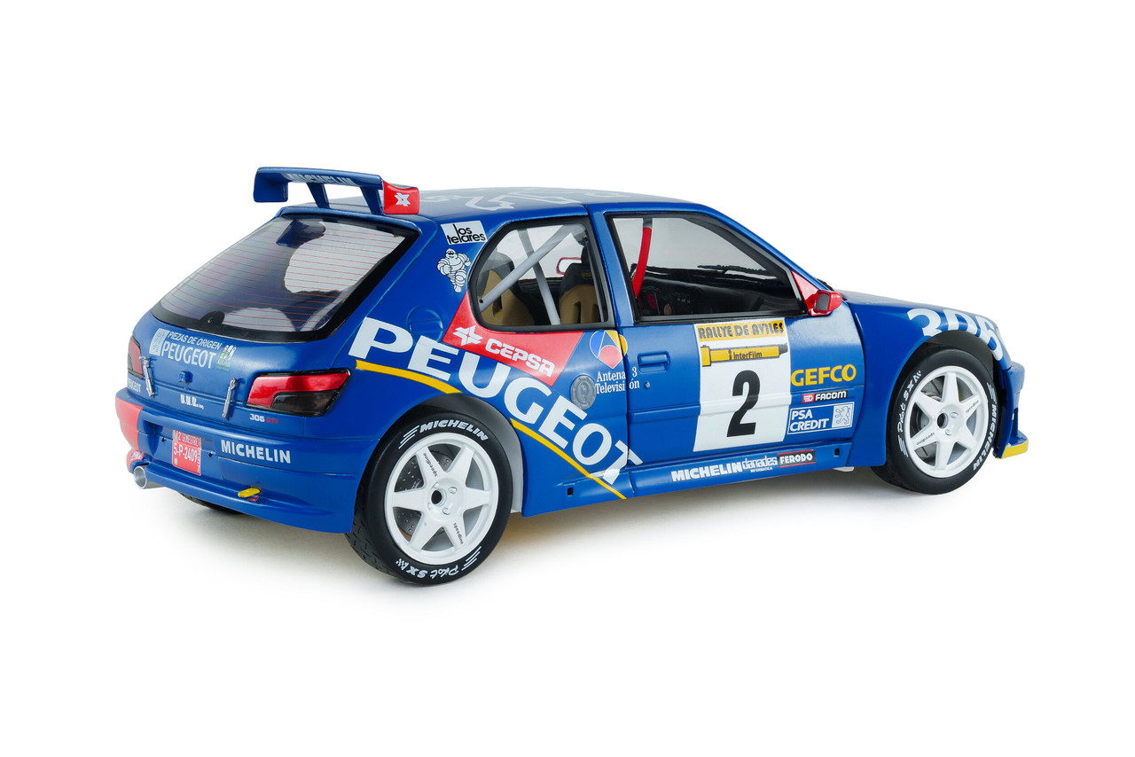 1/18 Solido 1997 Peugeot 306 Maxi Blue #2 J.Ascona, J.Billmaier