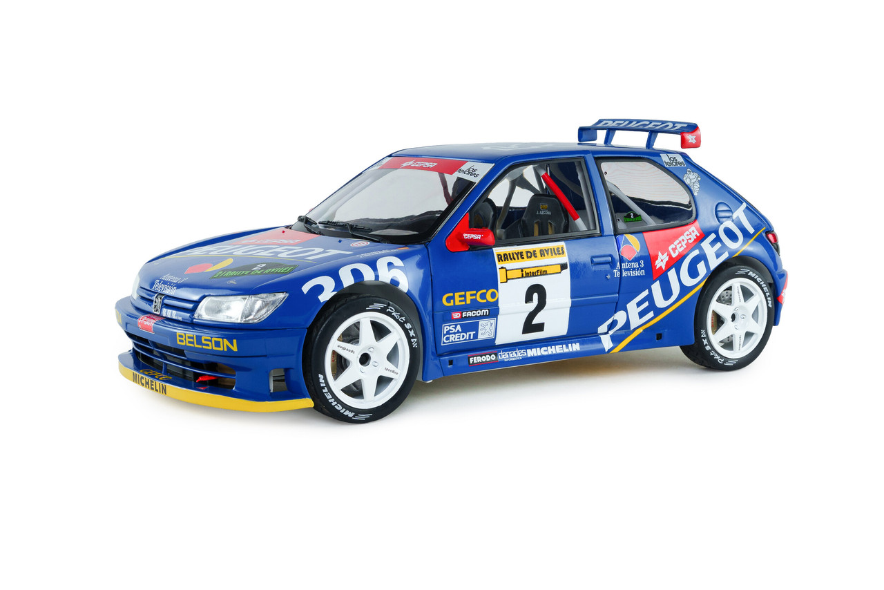 1/18 Solido 1997 Peugeot 306 Maxi Blue #2 J.Ascona, J.Billmaier