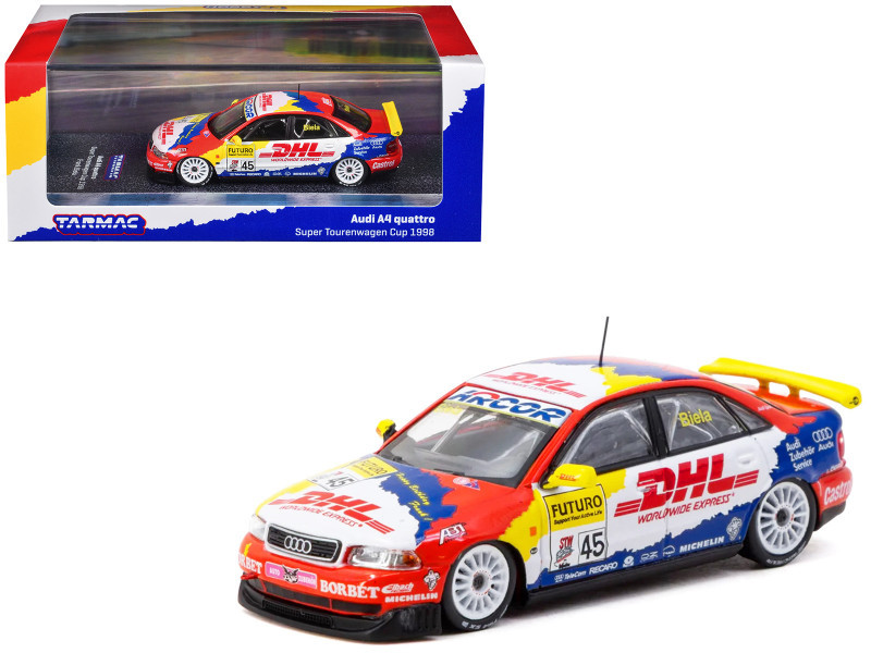 1/64 Tarmac Works 1998 Audi A4 Quattro Super Tourenwagen Cup Frank Biela Diecast Car Model