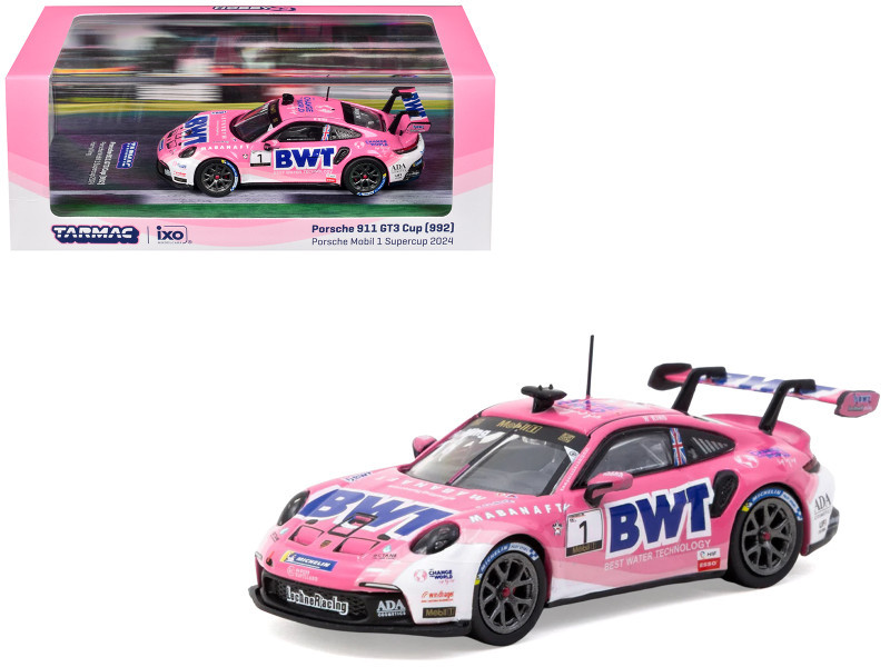 1/64 Tarmac Works 2024 Porsche 911 GT3 Cup (992) Porsche Mobil 1 Supercup Harry King Diecast Car Model