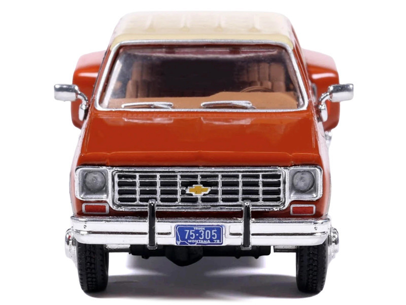 1/64 Ixo 1975 Chevrolet K30 Crew Dab Dually (Grecian Bronze & Santa Fe Tan Deluxe Two-Tone Diecast Car Model