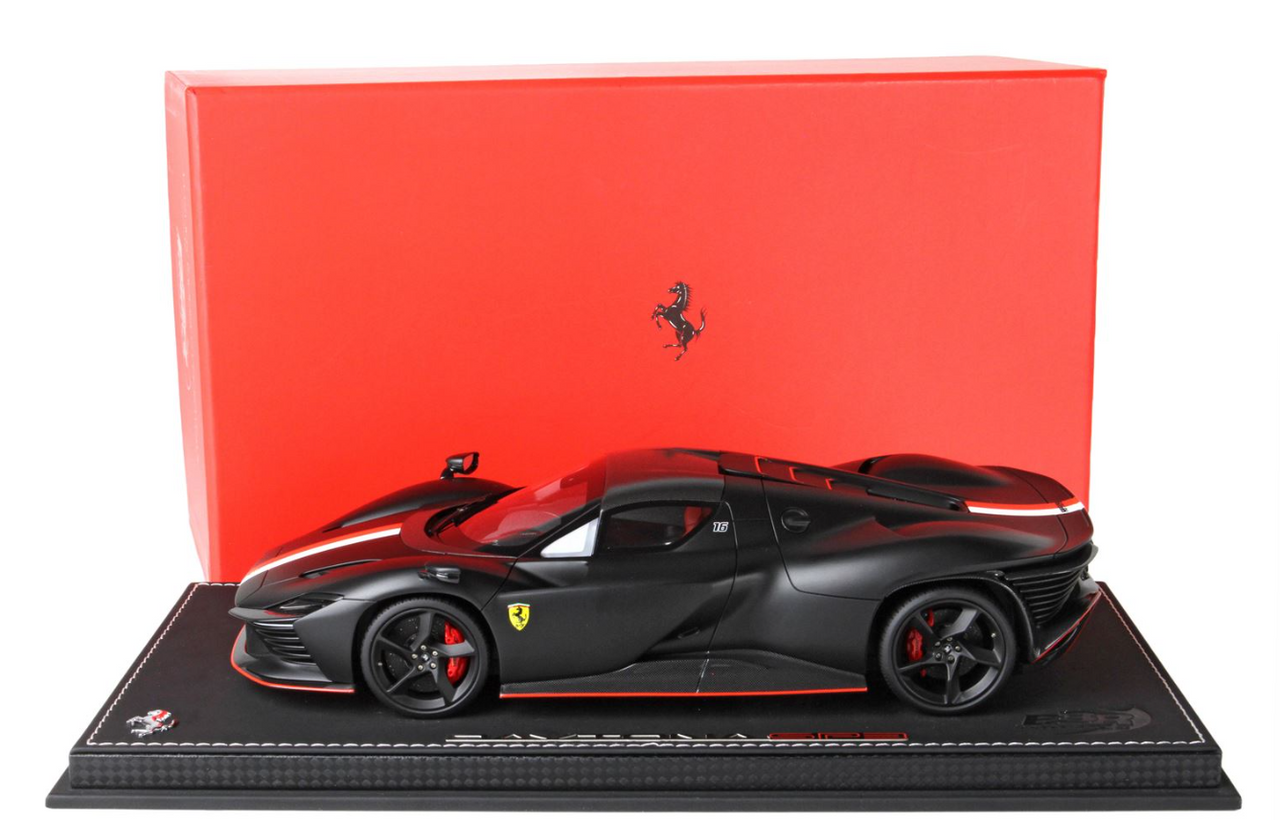 1/18 BBR Ferrari Daytona SP3 (Matte Black) #16 Charles Leclerc Car Model Limited 146 Pieces