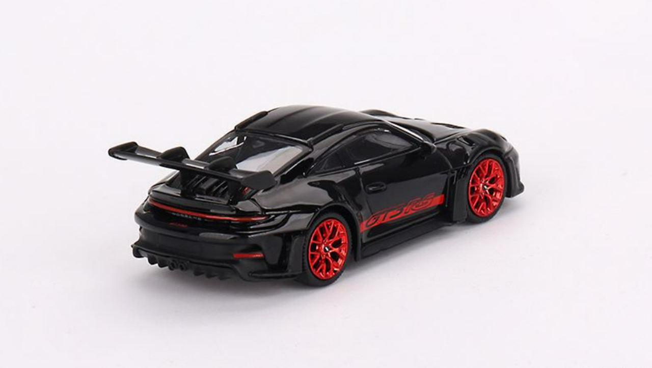 AS-IS 1/64 Mini GT Porsche 911 (992) GT3 RS (Black with Pyro Red) Diecast Car Model AS-IS 1/64 Mini GT Porsche 911 (992) GT3 RS (Black with Pyro Red) Diecast Car Model