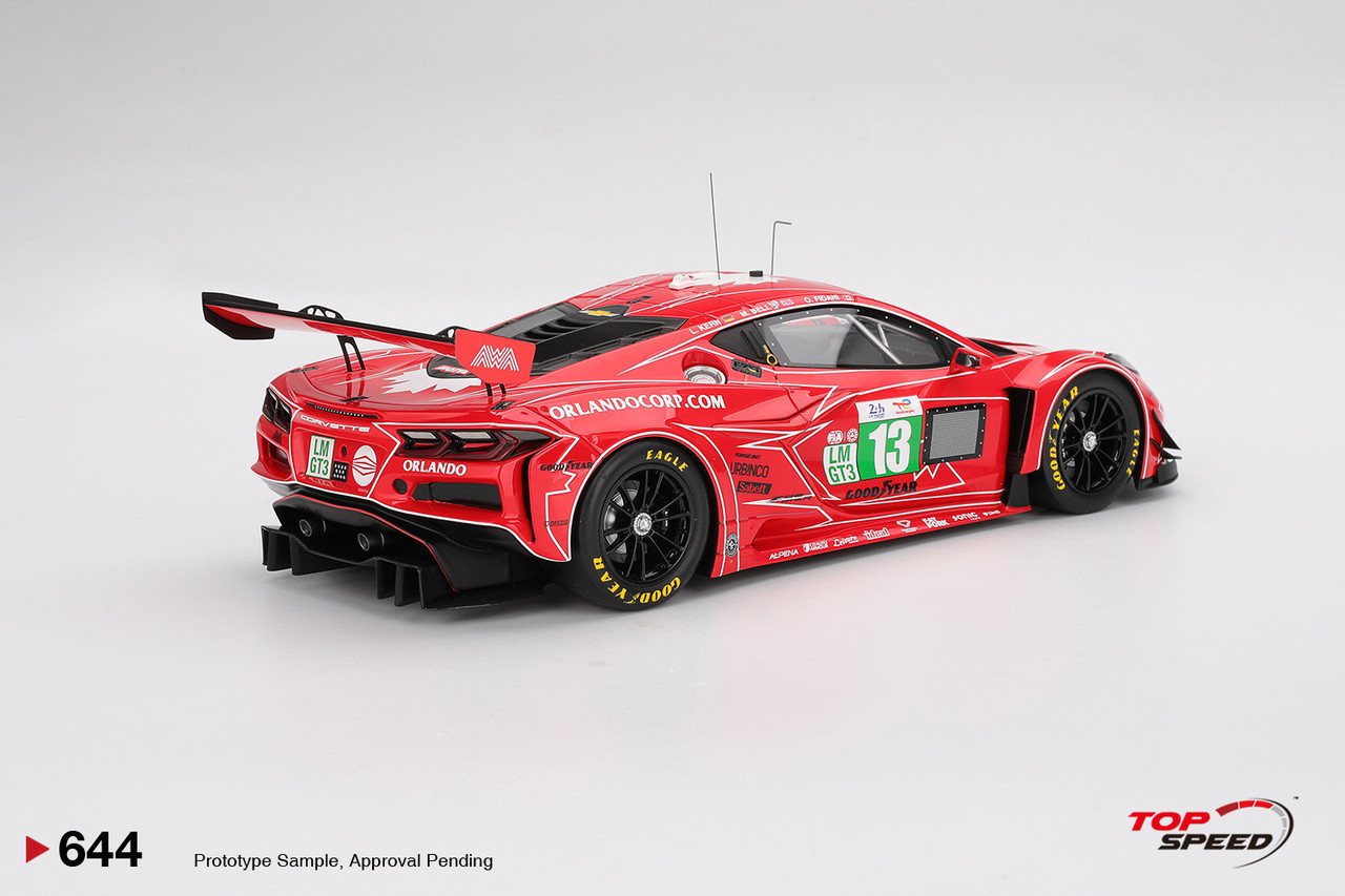 1/18 Top Speed 2025 Chevrolet Corvette Z06 GT3.R #13 AWA RACING