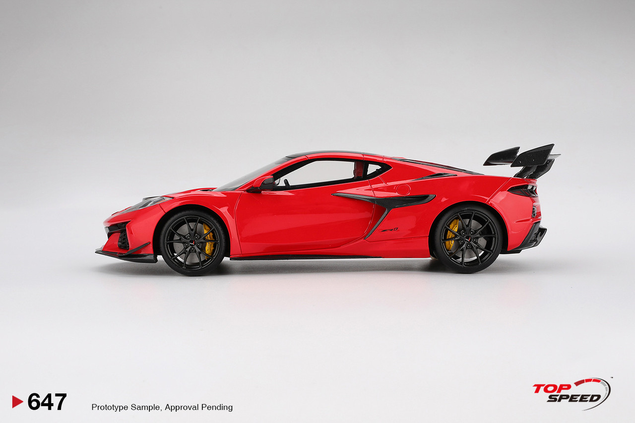 1/18 Top Speed Chevrolet Corvette C8 ZR1 (Torch Red) Car Model